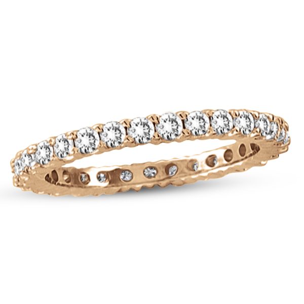 0.50 ct. Natural Diamonds All Around Eternity Wedding Band in 14k Rose Gold