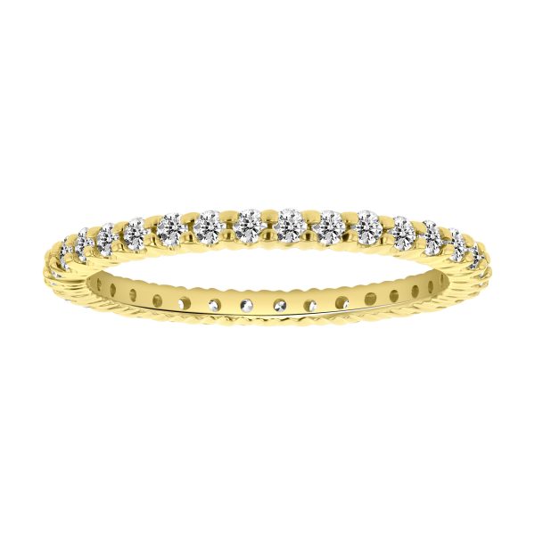 0.50 ct. Natural Diamonds All Around Eternity Wedding Band in 14k Yellow Gold