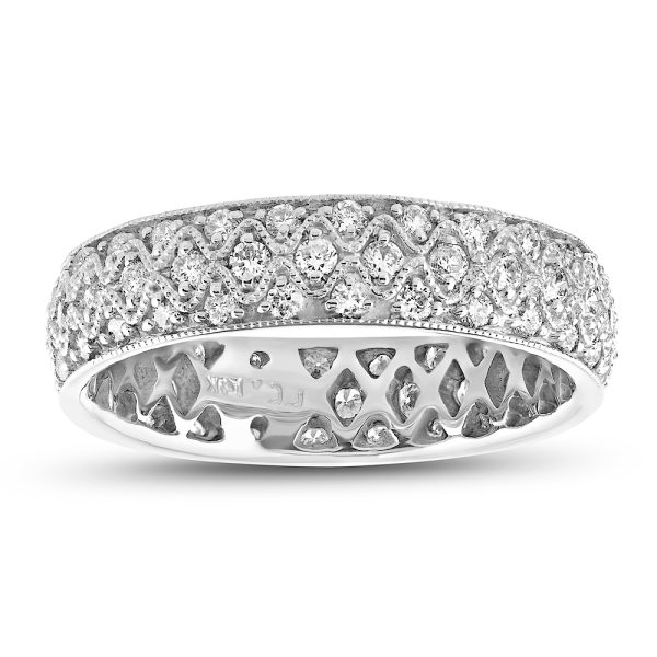 1.00 ct. Natural Diamonds All Around Eternity Band in 14k White Gold