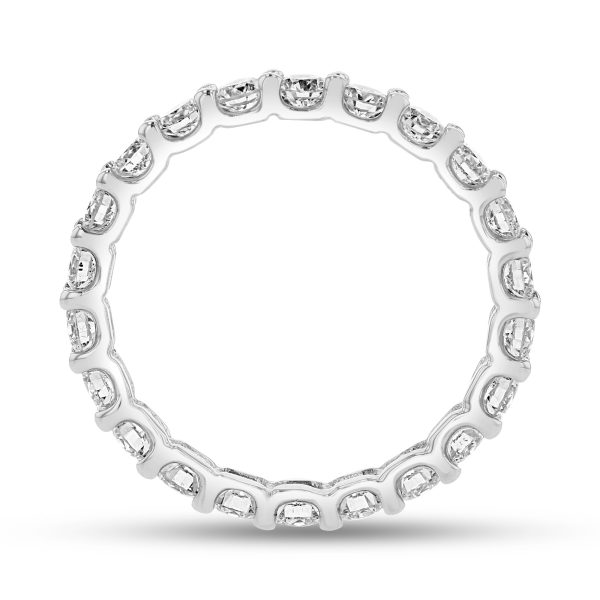 1.80 ct. U Shaped Round Natural Diamonds Eternity Ring in 14k White Gold - Image 2