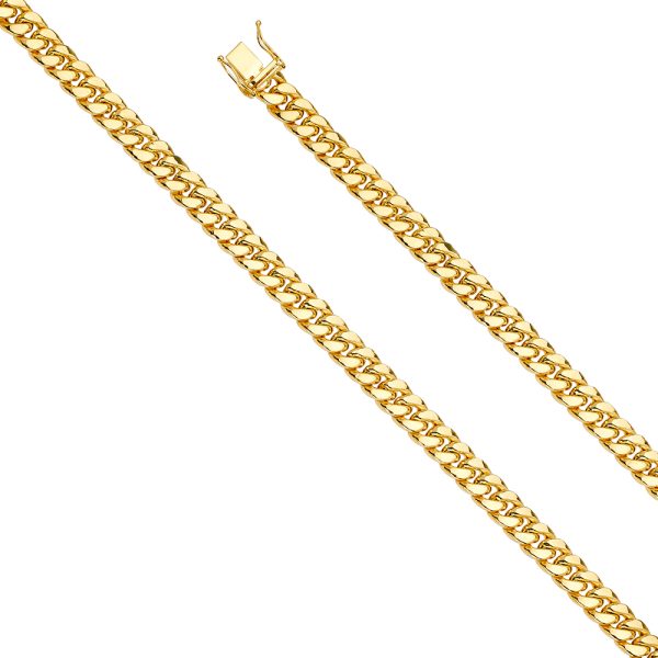 14K Yellow Gold 8.0 mm Miami Cuban Link Bracelet 8.5"