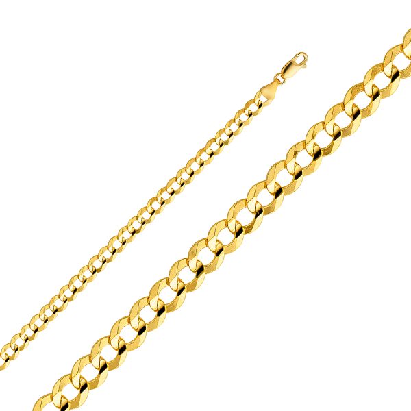 14K Yellow Gold 5.7mm Cuban Chain Necklace 22"