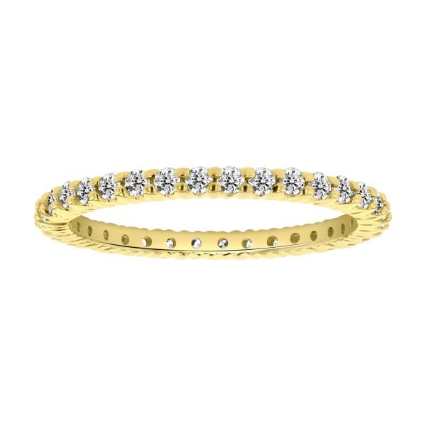 Women's 0.50 ct. Natural Round Diamonds All Around Eternity Band in 14K Yellow Gold