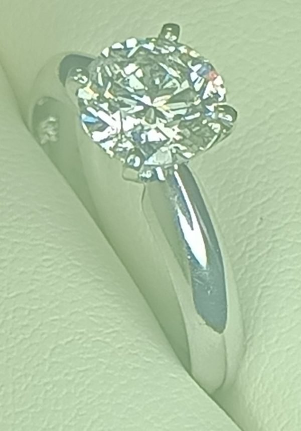 GIA 1.01 ct. Natural Round Diamond Solitaire Ring in 14k White Gold - Image 3