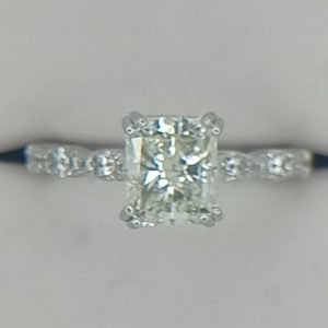 GIA TACORI 1.92 ct. Radiant Diamond Wedding Ring in 18K White Gold