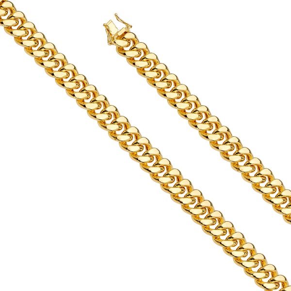 Men's 22" 12.0 mm Miami Cuban Link Necklace in 14K Yellow Gold - Image 2