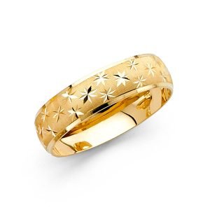 Women's 4.0 mm Designer Wedding Band in 14K Yellow Gold