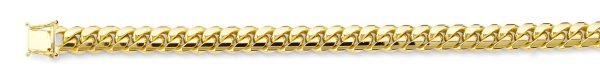 Men's 26" 9.1 mm Miami Cuban Chain in 14K Yellow Gold - Image 2