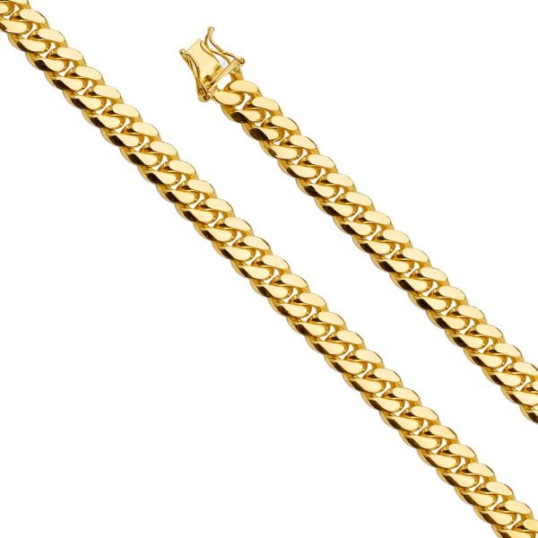 Men's 8.5" 8.3 mm Miami Cuban Link Bracelet in 14K Yellow Gold - Image 2