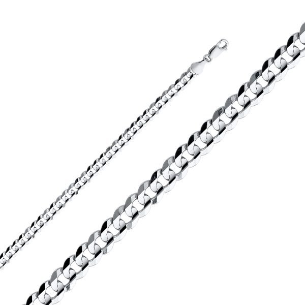 20" 5.9 mm Cuban Concave Chain in 14K White Gold