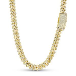 Men's 22" 18.95 ct. Natural Diamonds Miami Cuban Necklace in 14K Yellow Gold