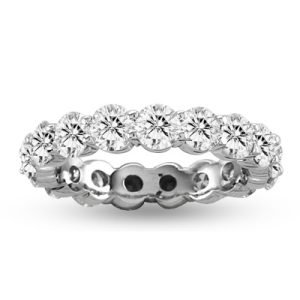 Women's 6.00 ct. All Around Natural Round Diamonds Eternity Band 14K White Gold
