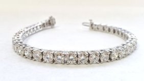 Women's 6.00 ct. Natural Round Diamonds Tennis Bracelet in 14K White Gold