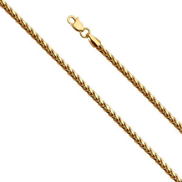 20" 2.7 mm Hollow Wheat Chain in 14K Yellow Gold
