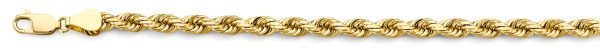 24" 6.4 mm Solid Rope Chain in 14K Yellow Gold