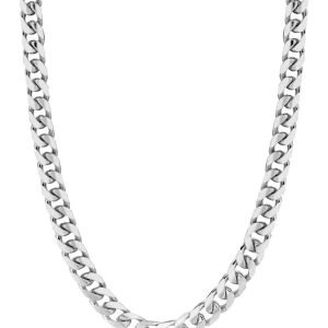 Men's 18" 4.0 mm Miami Cuban Link Necklace in 14K White Gold