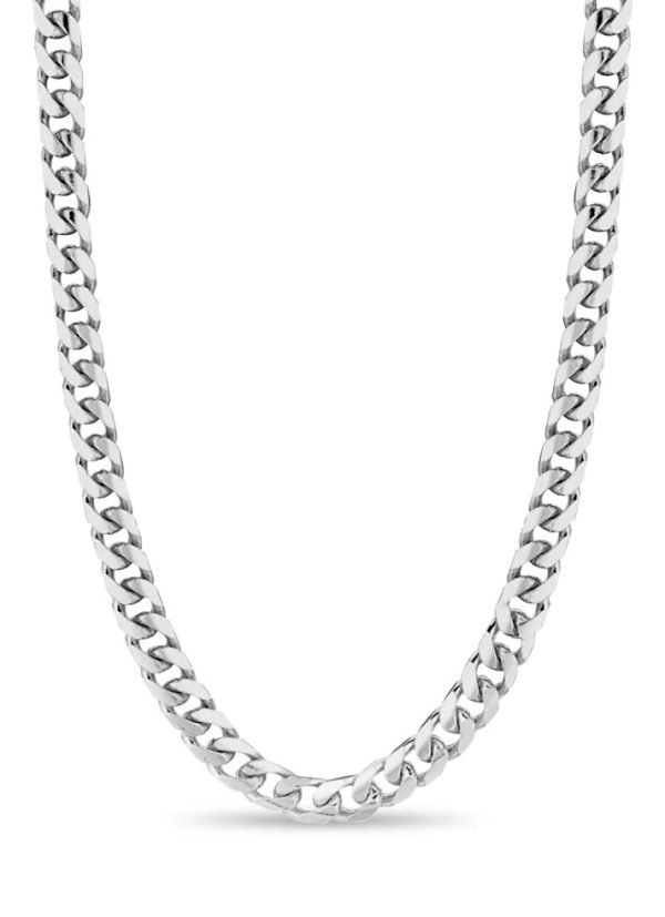 Men's 20" 4.0 mm Miami Cuban Link Necklace in 14K White Gold