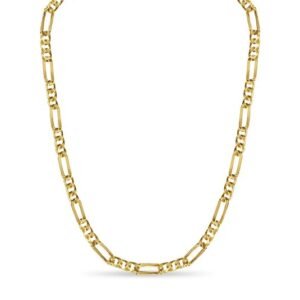 Men's 26" 11.3 mm Hollow Figaro 3+1 Chain in 14K Yellow Gold