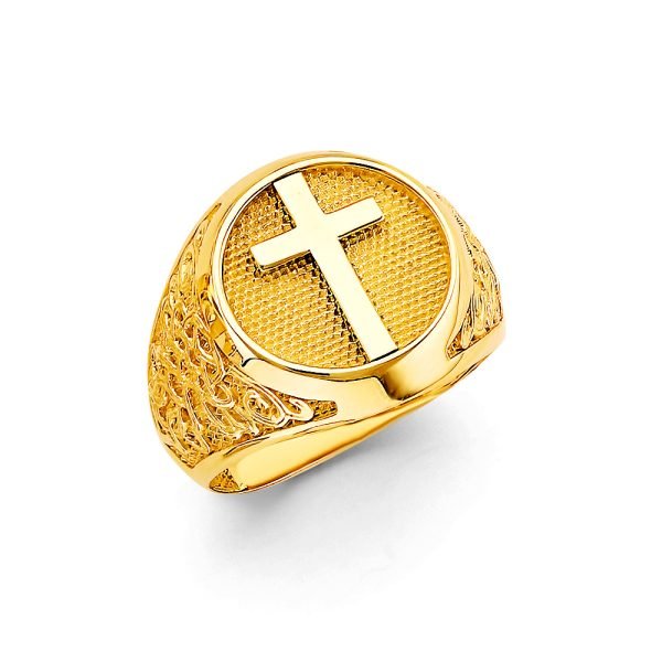Cross Ring in 14K Yellow Gold