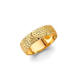 Women's 6.0 mm Designer Wedding Band in 14K Yellow Gold
