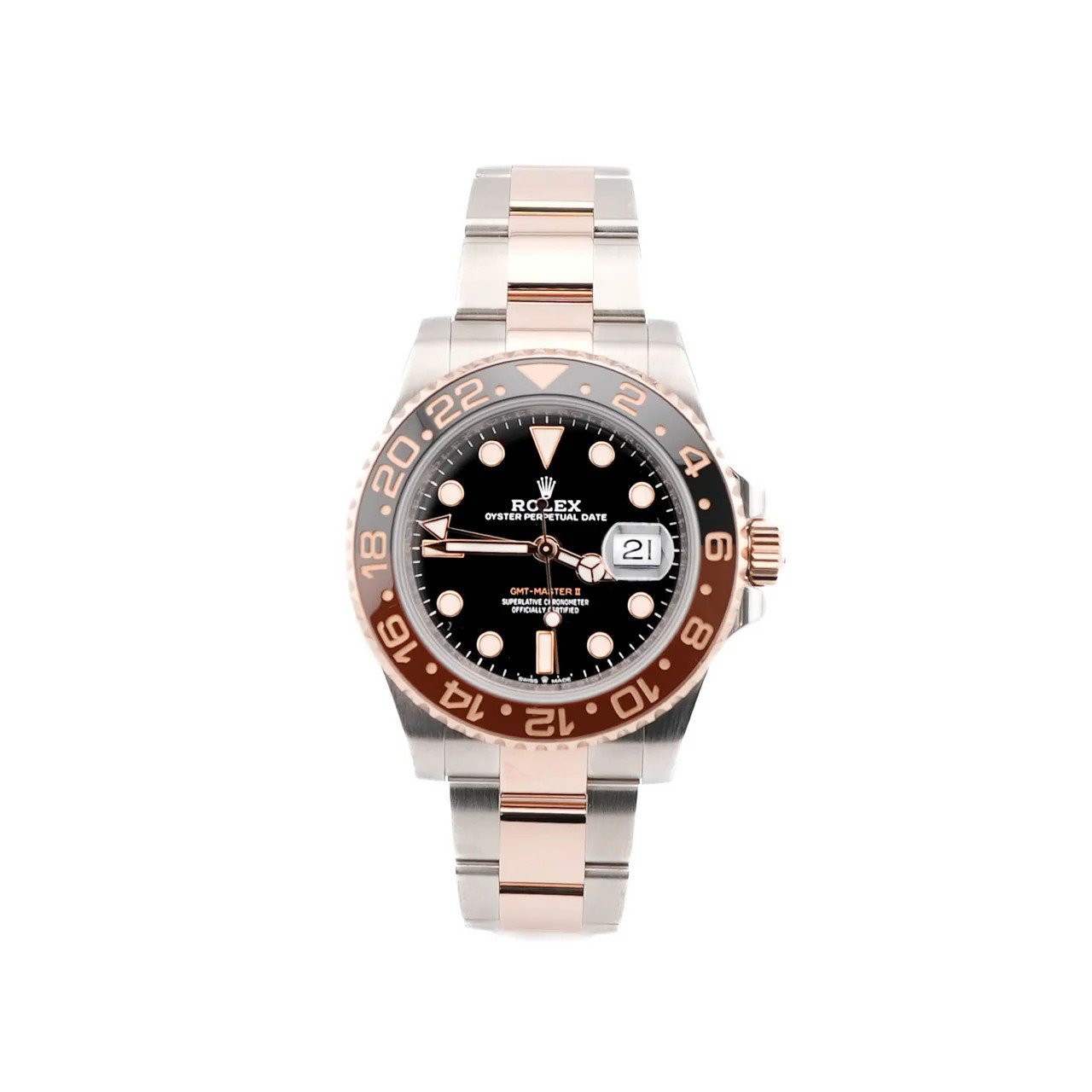 Rolex 126711CHNR GMT-Master II 40 mm Root Beer 18K Rose Gold Oyster Bracelet Box & Papers 2020